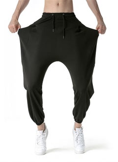 Men's Big Pocket Loose Harun Sweatpants Black