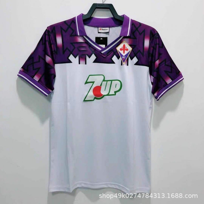 Generic 92-93S Season Florence Jersey Retro Football Uniform Batista Tuta Fiorentina Home Purple White
