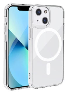 iPhone 13 Mini Case 5.4 Inch Magnetic Clear Case Compatible with MagSafe Charger Drop Protection Shock-Absorbing Corners Protective Phone Cover