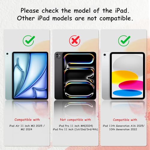 bersem 2-Pack Paperfeel Screen Protector for iPad A16 11th/10th Generation (11/10.9 Inch, 2025/2022) & iPad Air 11 Inch M3 2025/M2 2024, Matte PET Film, Anti-Glare, Case Friendly, EZ Kit - Image 2