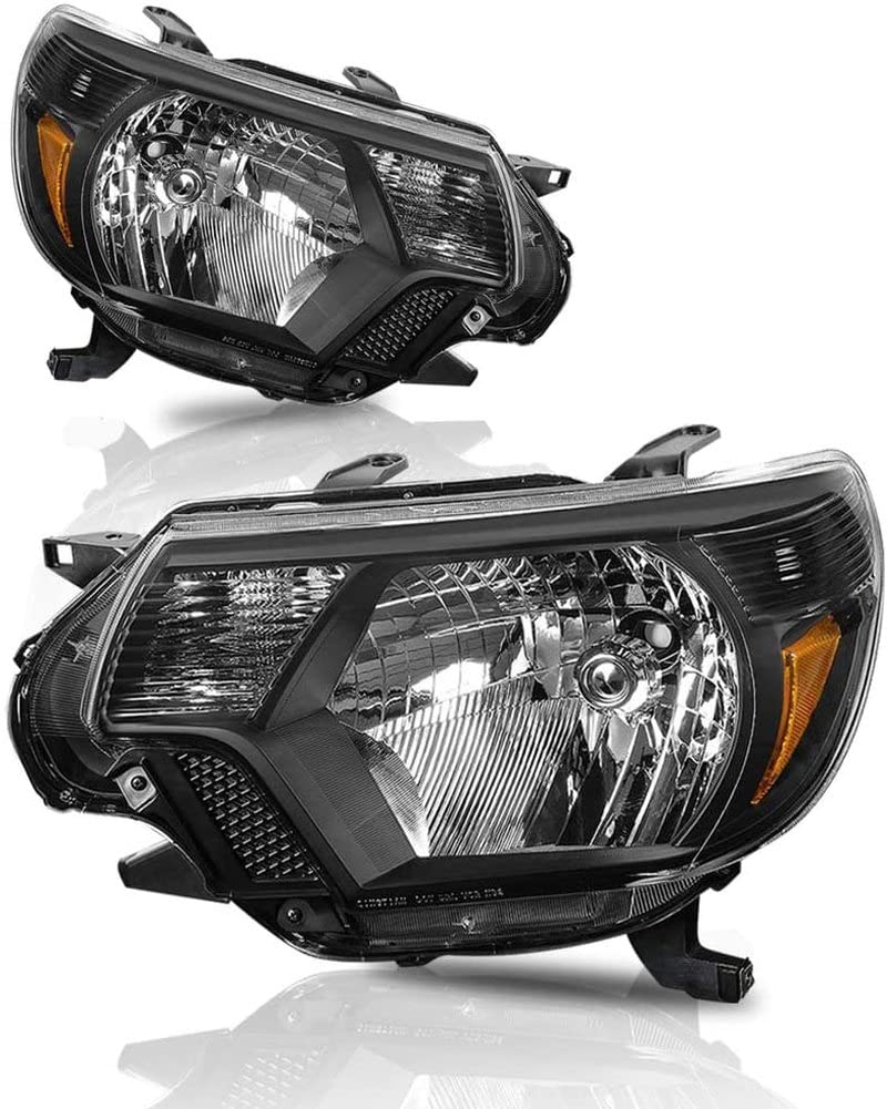 AS Headlight Assembly Compatible with 20122015 Toyota Tacoma Pickup Chrome Housing Driver and Passenger Side