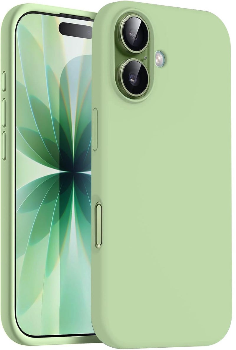 DIZORO Compatible with iPhone 17 Case 6.3, Slim Liquid Silicone 3 Layers Full Covered Soft Gel Rubber Phone Cases Protective Back Cover 6.3 Inch - Matcha Green - Image 1