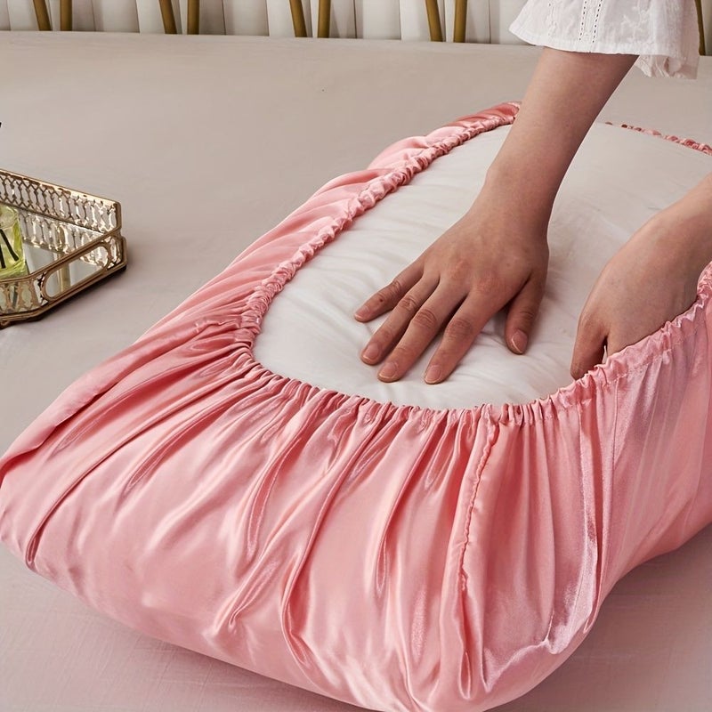 White Queen Size Luxury Satin Elegant Pillowcase - Image 5