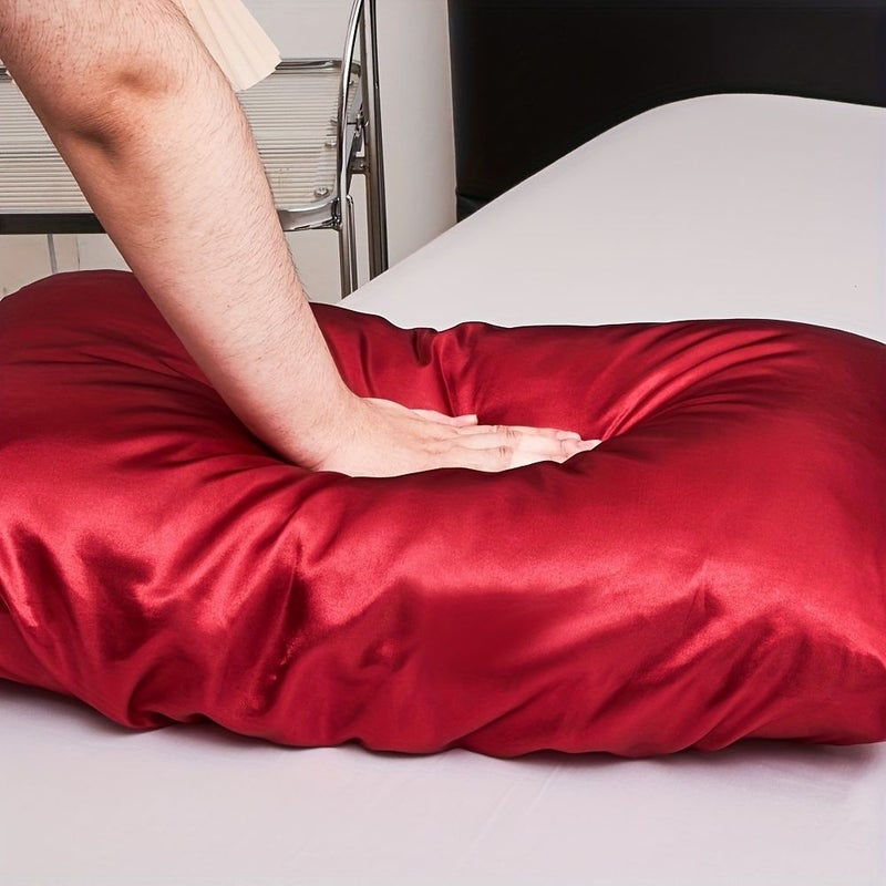 White Queen Size Luxury Satin Elegant Pillowcase - Image 3