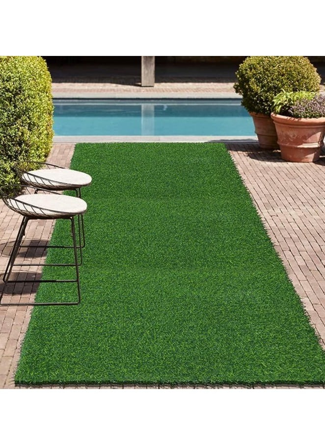 LINGWEI - Artificial Grass Carpet Fake Grass Turf Garden Green Rug 2x5 Meter - Image 1