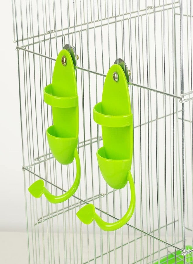 ZUOFANG 2pcs Plastic Pet Bird Cuttlebone Holder Food Holder, Cuddle Bone Feeding Racks, Cuttlebone Holder for Cockatiels Parakeets Budgies Finches Green - Image 5
