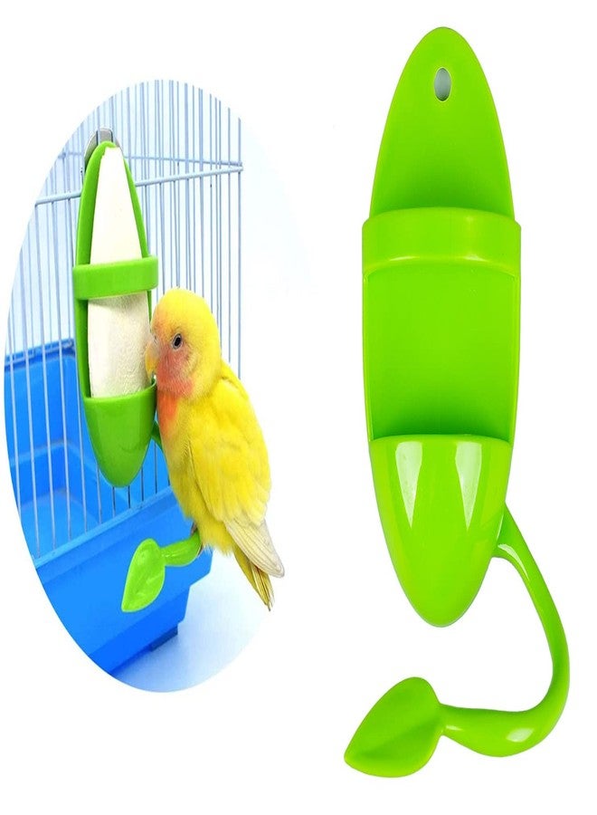 ZUOFANG 2pcs Plastic Pet Bird Cuttlebone Holder Food Holder, Cuddle Bone Feeding Racks, Cuttlebone Holder for Cockatiels Parakeets Budgies Finches Green - Image 3