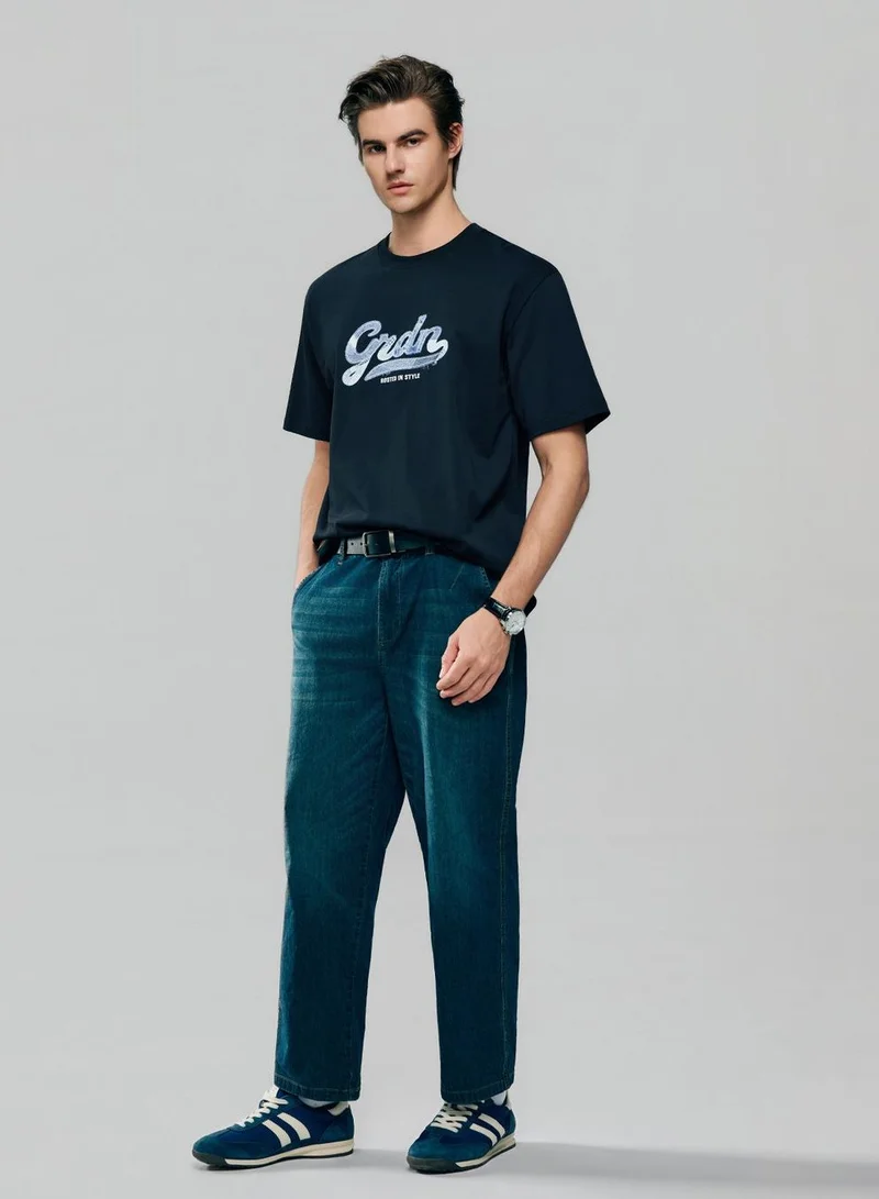 GIORDANO Men’s Relaxed Fit Cotton Graphic Tee