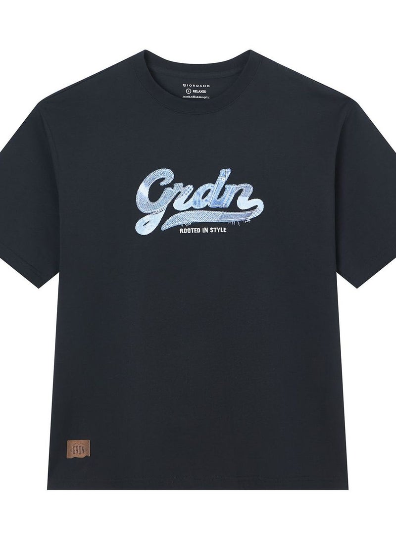 GIORDANO Men’s Relaxed Fit Cotton Graphic Tee - Image 3