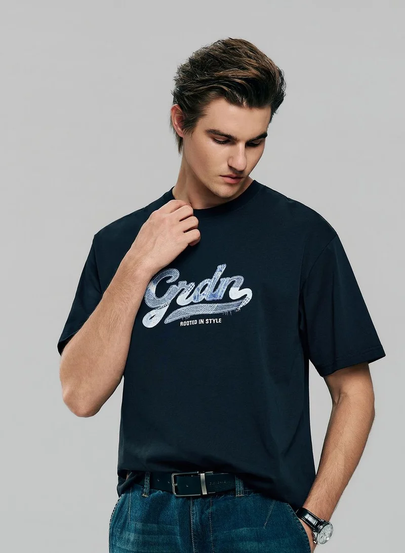 GIORDANO Men’s Relaxed Fit Cotton Graphic Tee