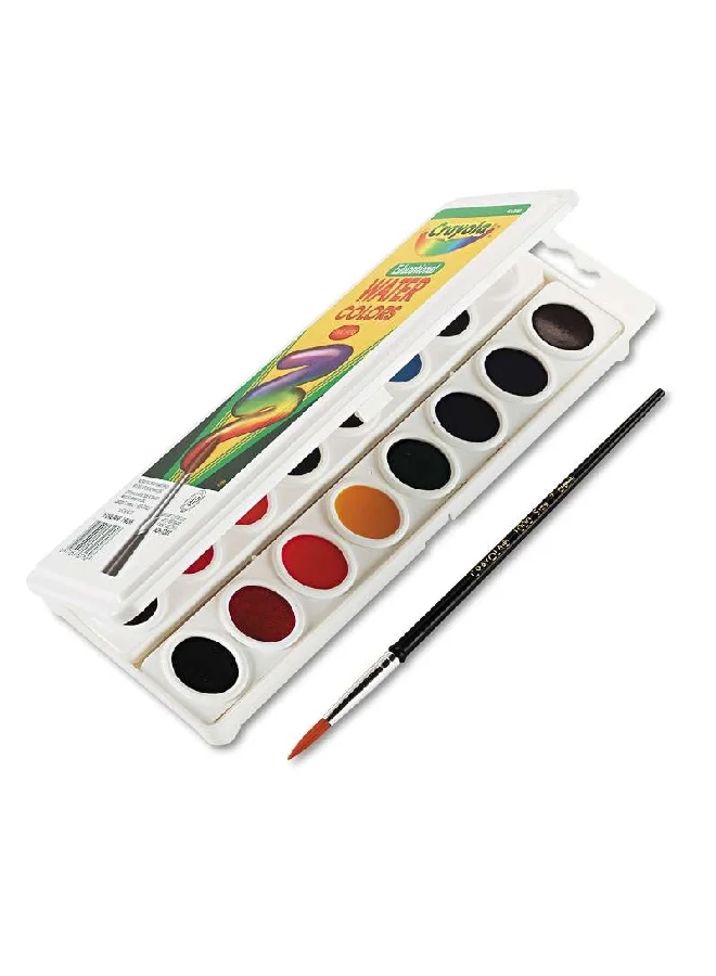 Crayola 16-Piece Extra Bright and Blendable Educational Watercolor Set Multicolour 23.49 x 9.52 x 1.98 cm CRA5301601004