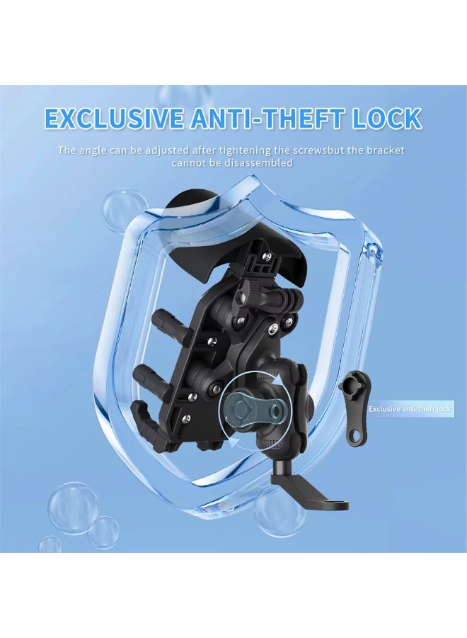 حامل هاتف للدراجات الهوائية والسكوتر تثبيت فائق بـ 8 أذرع ومخالب | نظام حماية مزدوج ضد الاهتزاز (Anti Shake) | متوافق مع آيفون (سلسلة 17/16/15/14). - Image 3