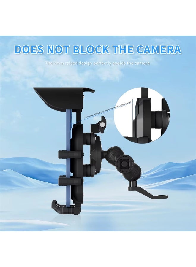 حامل هاتف للدراجات الهوائية والسكوتر تثبيت فائق بـ 8 أذرع ومخالب | نظام حماية مزدوج ضد الاهتزاز (Anti Shake) | متوافق مع آيفون (سلسلة 17/16/15/14). - Image 5