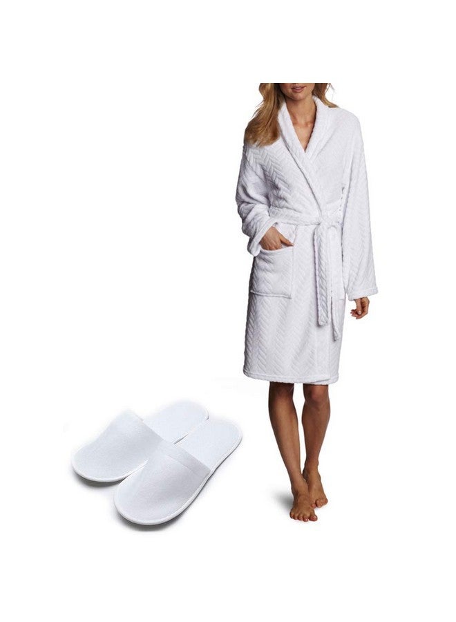 Haploon 24 Pairs Spa Slippers, Cotton Velvet Closed Toe Slippers Disposable Spa Slippers Fit For Us Men Size 10 And Women Size 11 For Hotel, Home, Guest Use - Image 4