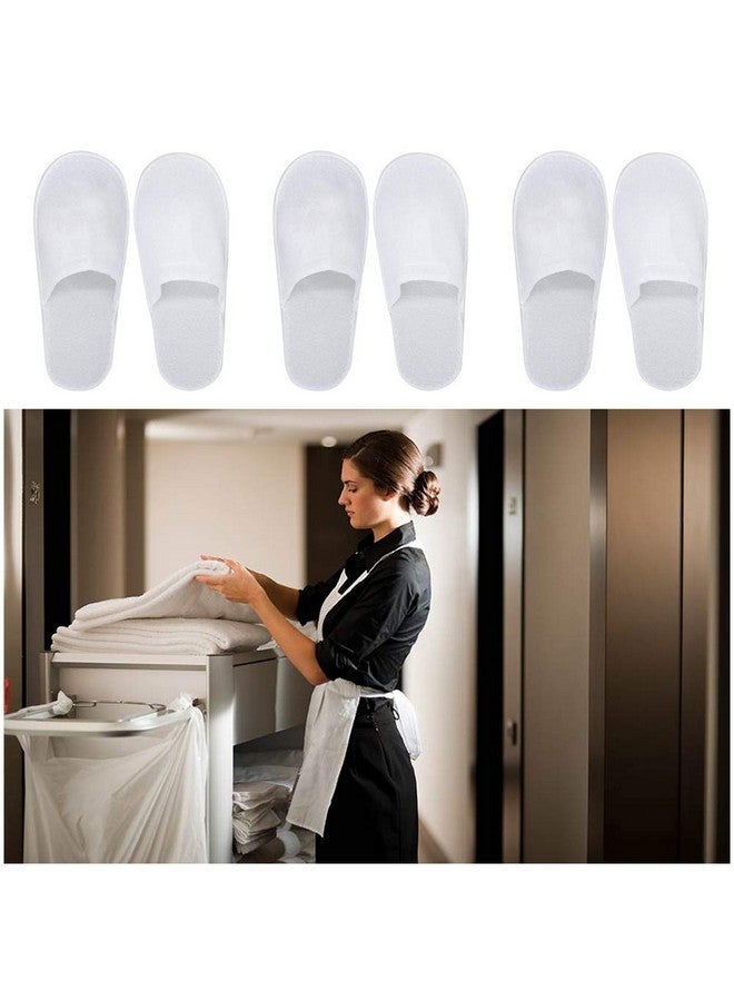 Haploon 24 Pairs Spa Slippers, Cotton Velvet Closed Toe Slippers Disposable Spa Slippers Fit For Us Men Size 10 And Women Size 11 For Hotel, Home, Guest Use - Image 5