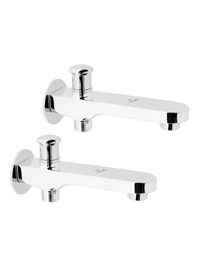 Pixaflo Admix Brass Bath Tub Diverter Spout with Wall Flange | Tip-Ton | Chrome Finish (Pack of 2) - Image 1