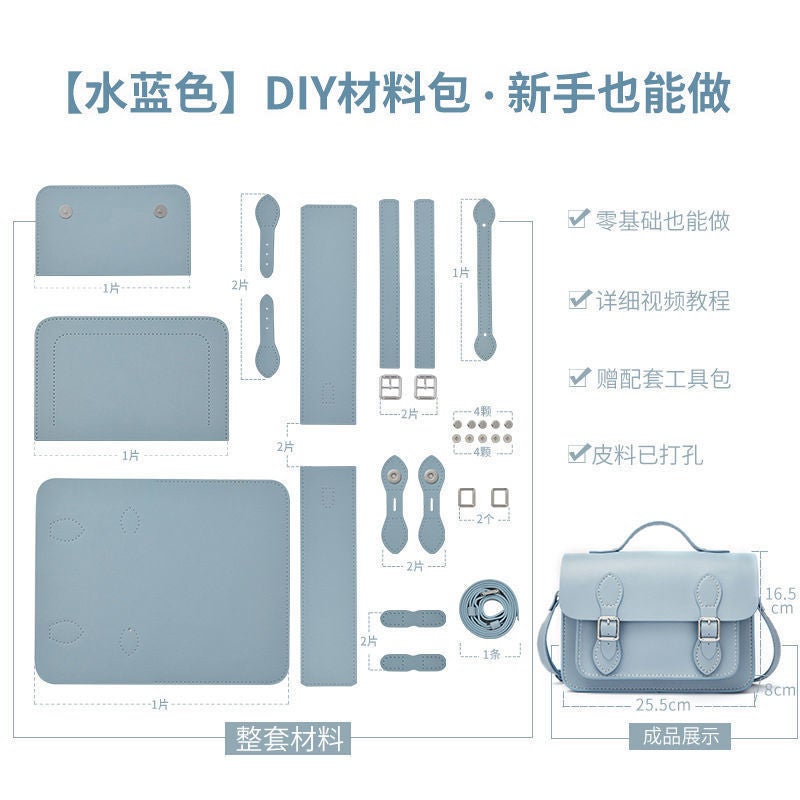 Handmade DIY Cambridge Satchel Fashion Bag Blue