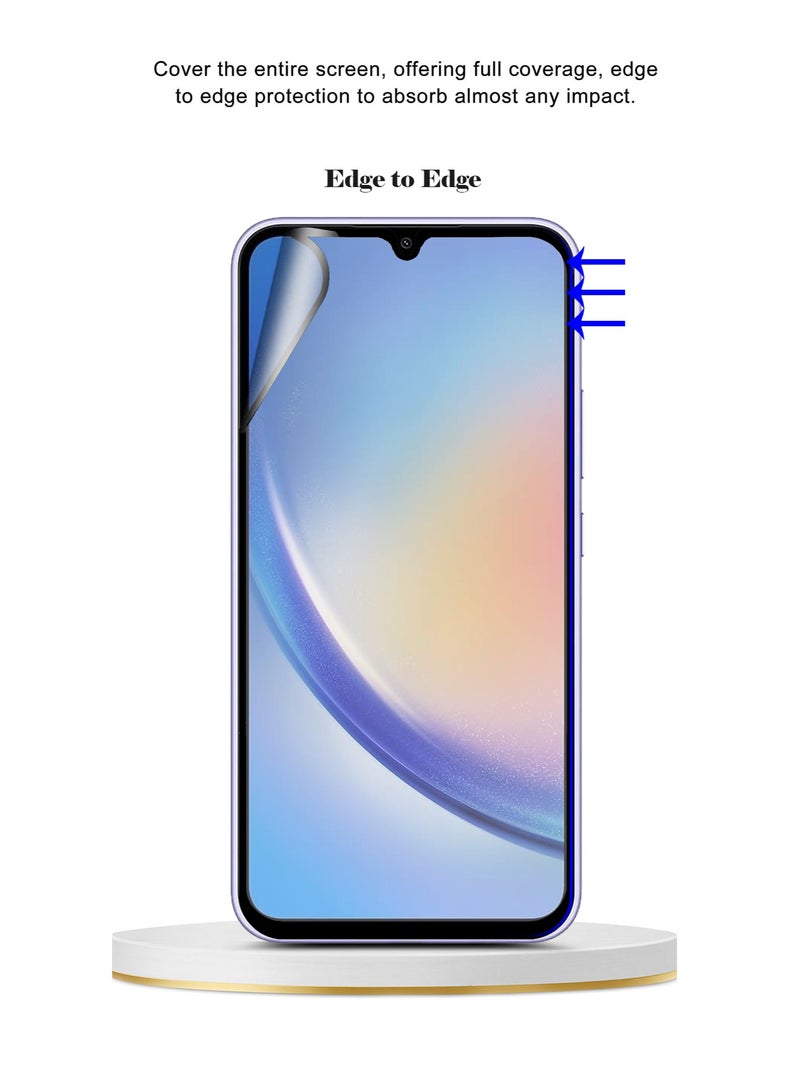 Techie واقي شاشة سيراميك غير لامع من Techie 9D لهاتف Samsung Galaxy A34 - ملمس ناعم ومضاد لبصمات الأصابع وخالٍ من الفقاعات - Image 3