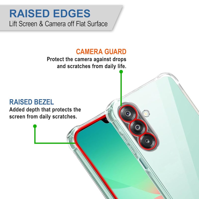Cedo Samsung Galaxy A26 (5G) Bumper Case | Soft Jel Flexible Thin Full Protection Shock Proof Clear TPU Back Case Cover for Samsung Galaxy A26 (5G) (Transparent) - Image 2