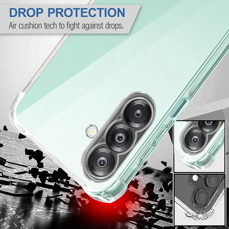 Cedo Samsung Galaxy A26 (5G) Bumper Case | Soft Jel Flexible Thin Full Protection Shock Proof Clear TPU Back Case Cover for Samsung Galaxy A26 (5G) (Transparent) - Image 3