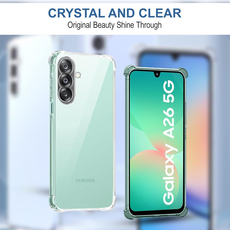 Cedo Samsung Galaxy A26 (5G) Bumper Case | Soft Jel Flexible Thin Full Protection Shock Proof Clear TPU Back Case Cover for Samsung Galaxy A26 (5G) (Transparent) - Image 5