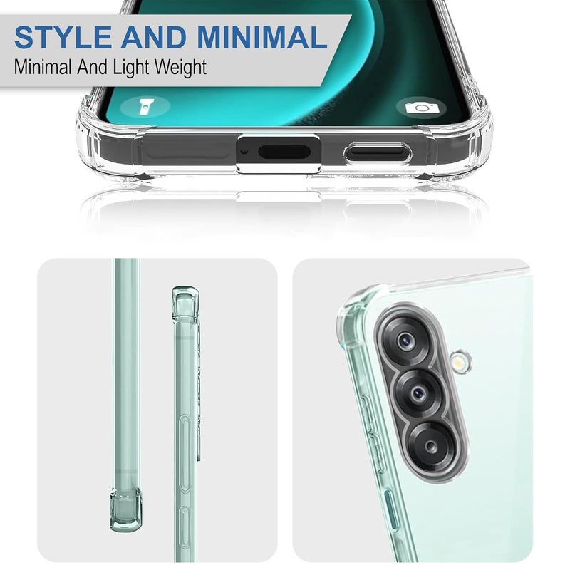Cedo Samsung Galaxy A26 (5G) Bumper Case | Soft Jel Flexible Thin Full Protection Shock Proof Clear TPU Back Case Cover for Samsung Galaxy A26 (5G) (Transparent) - Image 4
