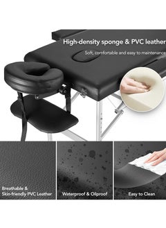 ZUIHAO Massage Table Portable Massage Table 3 Folding Lightweight Height Adjustable Salon Spa Table with Carrying Case  - Image 4