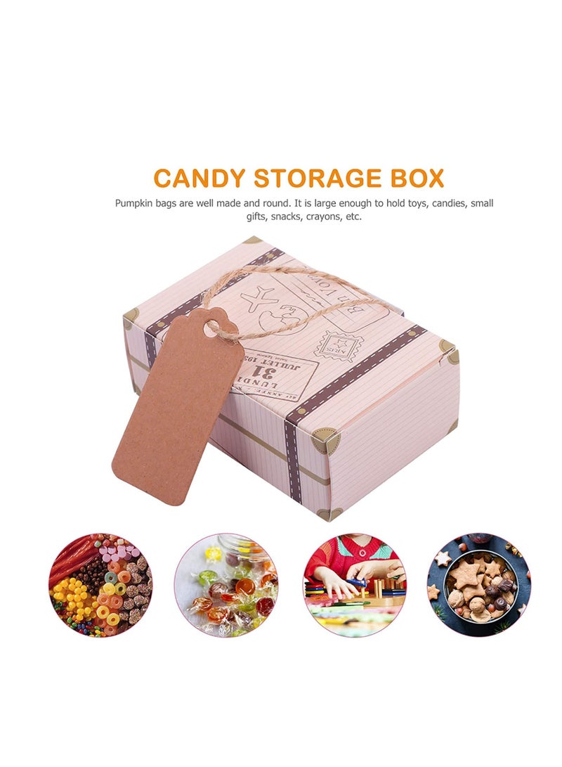 Zikra Mini Party Favor Boxes, 20pcs Mini Suitcase Wedding Candy Box, Vintage Suitcase Candy Box with Jute Twine & Tag for Travel Themed Party Wedding Bridal Shower Baby Shower, Creative Candy Box - Image 3