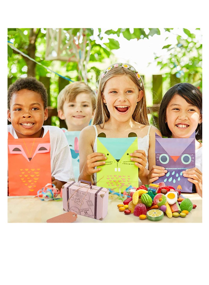 Zikra Mini Party Favor Boxes, 20pcs Mini Suitcase Wedding Candy Box, Vintage Suitcase Candy Box with Jute Twine & Tag for Travel Themed Party Wedding Bridal Shower Baby Shower, Creative Candy Box - Image 5