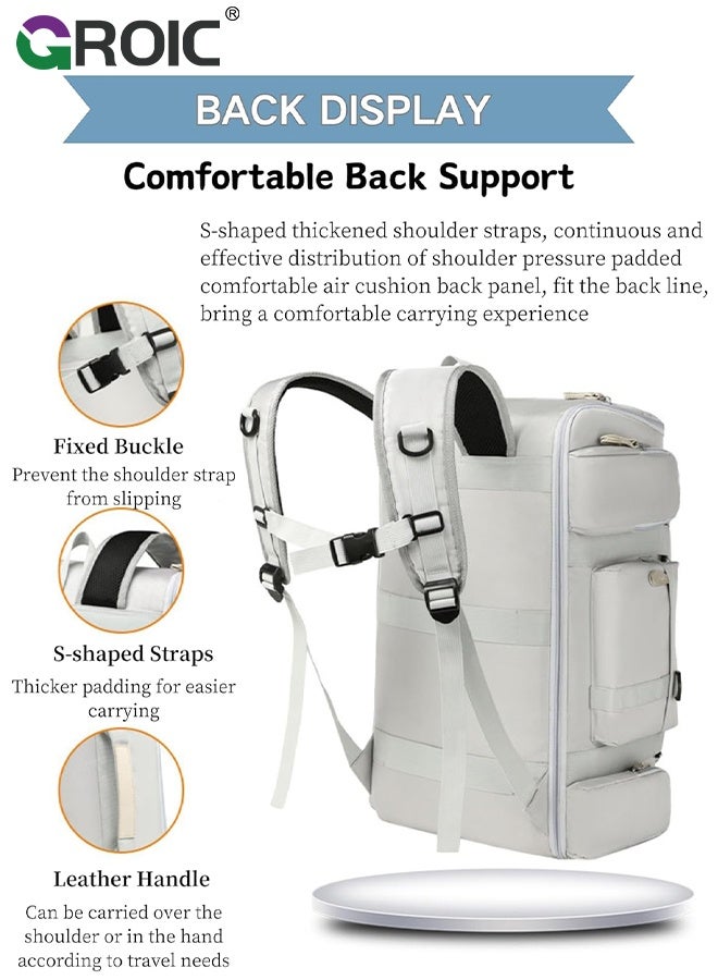 GROIC Gym Backpack for Workout, Large Travel Duffle Bags Backpack for Men Women, 50L Sports Gym Bag with Wet Pocket, Sports Backpack for Traveling,Waterproof Backpack Rucksack for Tactical Backpacks - Image 3