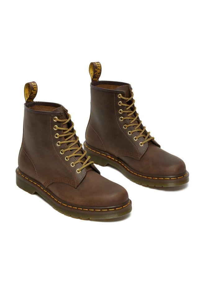 Dr Martens Dr. Martens Unisex 1460 Crazy Horse Leather 8 Eye Boot, Brown, 15 Women/14 Men - Image 1