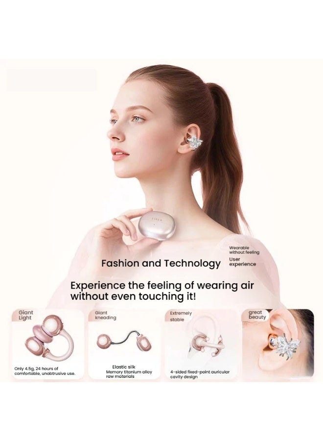 general Butterfly earrings, bluetooth headphones, ear clip-on wireless sports headphones, high-value and long battery life - Image 3