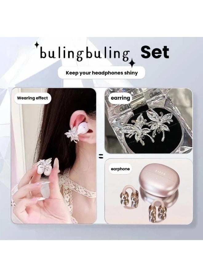 general Butterfly earrings, bluetooth headphones, ear clip-on wireless sports headphones, high-value and long battery life - Image 2