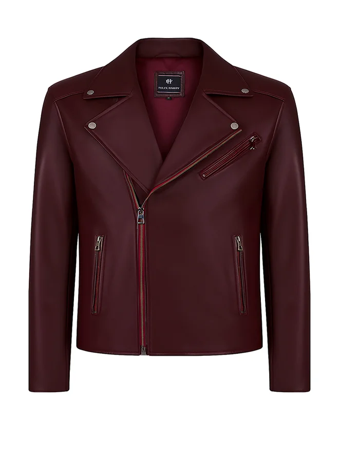 فيليكس هاردي Genuine Leather Biker Jacket