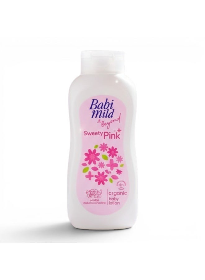 BABIMILD Babi Mild & Beyond Sweety Pink Organic Baby Lotion – Gentle Touch Moisturizing Care for Soft & Smooth Baby Skin (0+ Months)180ml - Image 1
