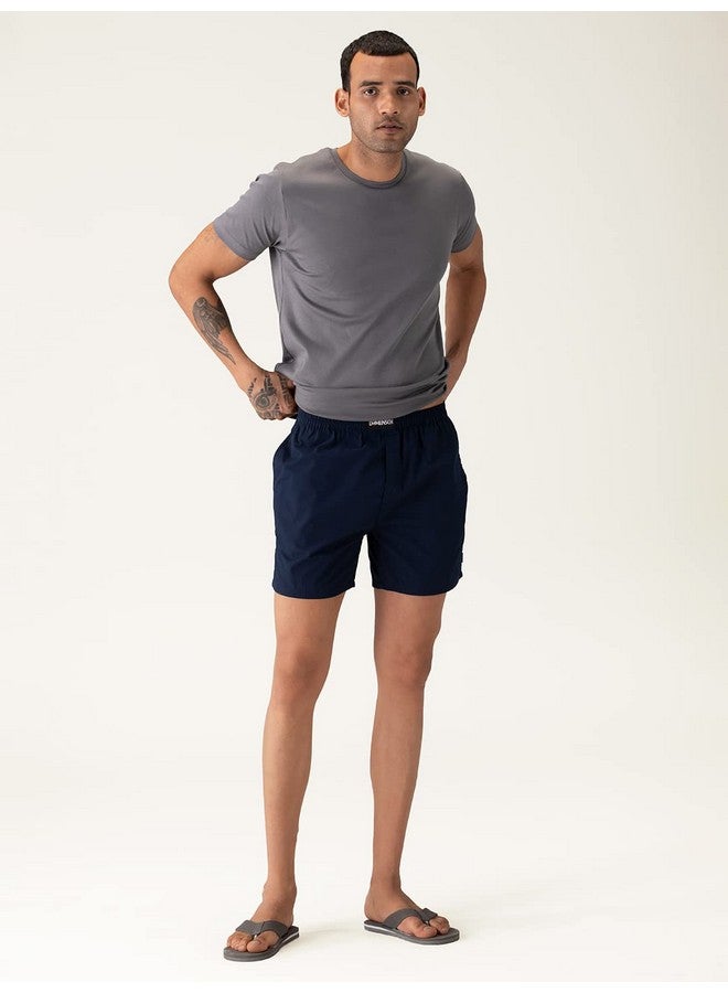 DaMENSCH DAMENSCH Men's Regular Fit Cotton Breeze Ultra-Light Solid Pack of 2 Boxer Shorts  - Image 4