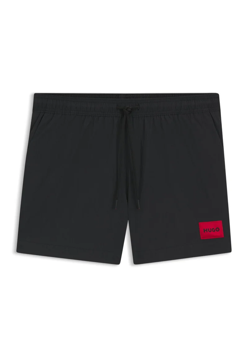 HUGO Black Quick-dry swim shorts with logo label for Men | Best Price UAE
