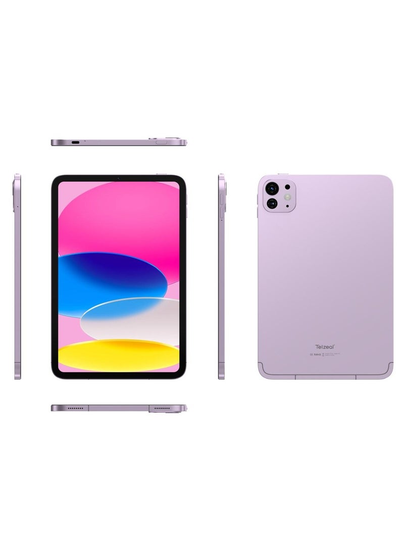 Telzeal P104 Smart Tablet with Android 13 10.1" FHD Screen 16GB RAM 1TB ROM - with Powerful 10,000mAh Battery Purple - Image 2