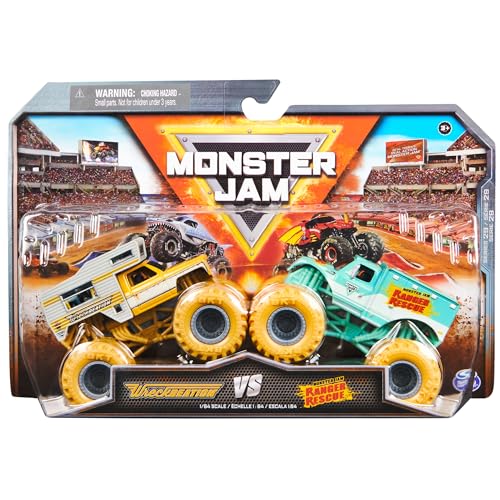 Monster Jam, Official Wreckreation Vs. Forest Rescue Die-Cast Monster Trucks, 1:64 Scale, Kids Toys for Boys Ages 3 and up - Image 1