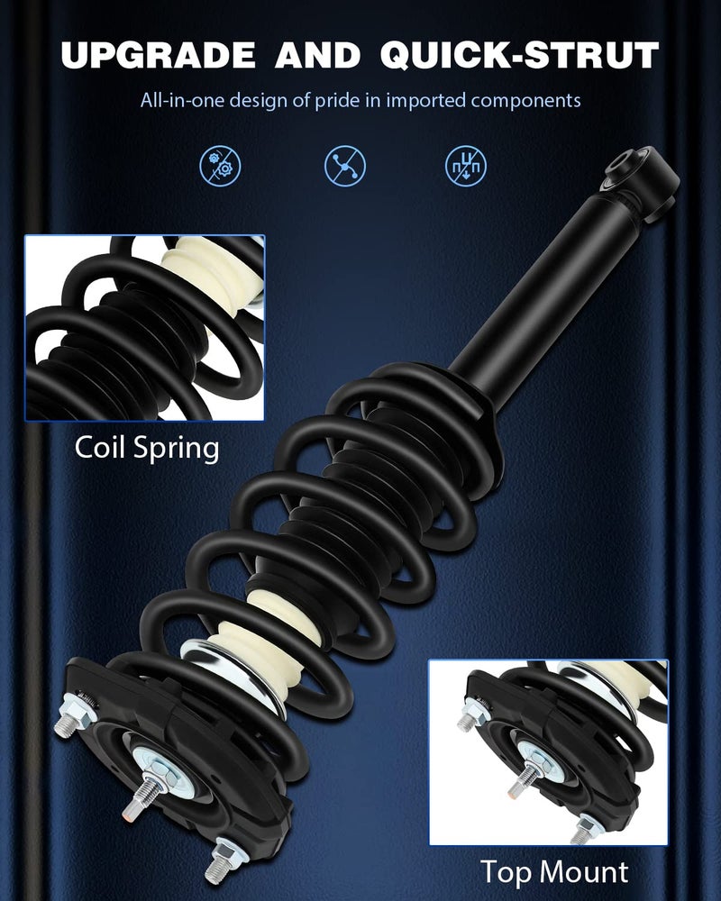 ECCPP Complete Struts Spring Assembly Rear Struts Shock Absorber Fit for 2000 2001 for Infiniti I30,2002 2003 2004 for Infiniti I35,2000 2002 2003 for Nissan Maxima - Image 2