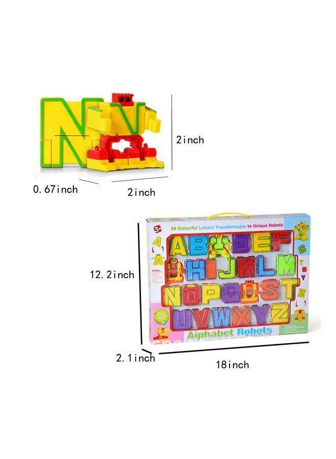 Odowalker Alphabet Robot Action Figures 26 Pieces 2" Letters Alpha Bots Educational Abc Preschool Learning Stem Montessori Classroom Teaching - Image 4