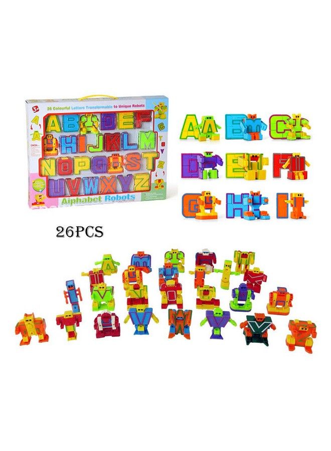 Odowalker Alphabet Robot Action Figures 26 Pieces 2" Letters Alpha Bots Educational Abc Preschool Learning Stem Montessori Classroom Teaching - Image 1