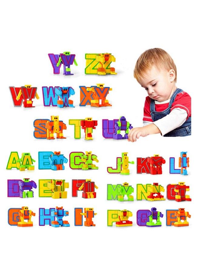 Odowalker Alphabet Robot Action Figures 26 Pieces 2" Letters Alpha Bots Educational Abc Preschool Learning Stem Montessori Classroom Teaching - Image 5
