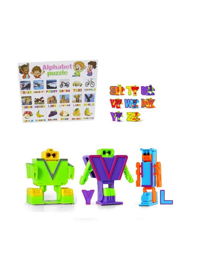 Odowalker Alphabet Robot Action Figures 26 Pieces 2" Letters Alpha Bots Educational Abc Preschool Learning Stem Montessori Classroom Teaching - Image 3