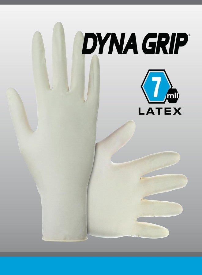 SAS Dyna Grip Powder-Free Premium Latex Disposable Gloves | 7 Mil - XL - 100 Count | Textured Grip, Beaded Cuff, Single Use | for Automotive, Industrial, Janitorial, MRO, Food Service | 650-1004 - Image 4
