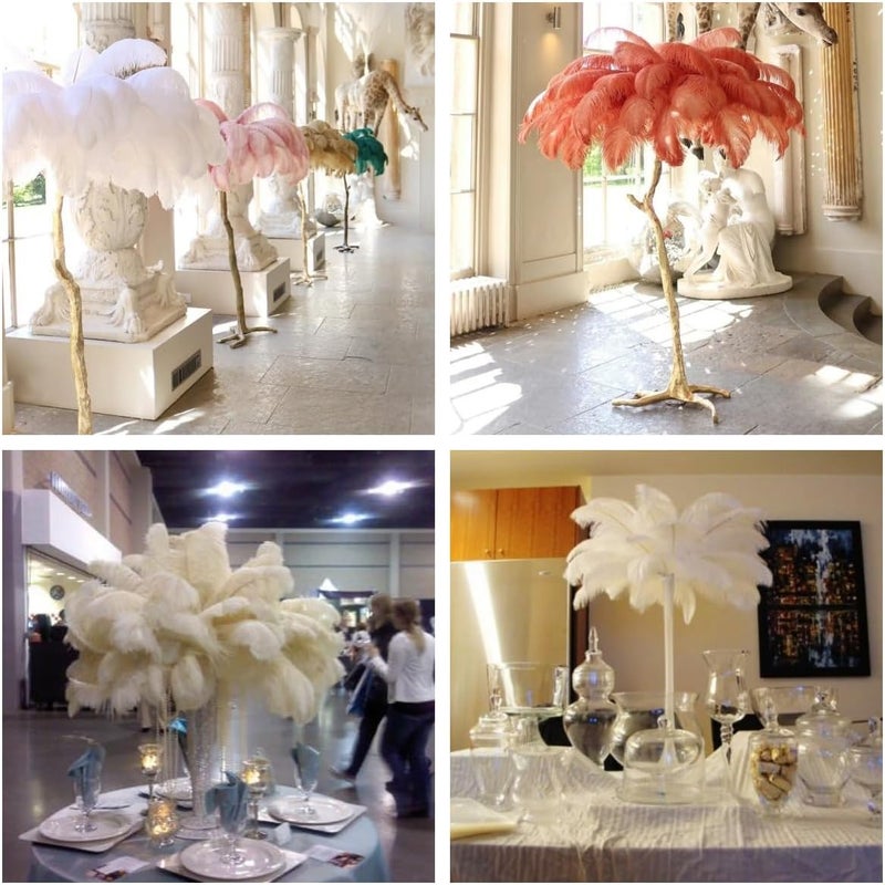 Sowder 5pcs Ostrich Feathers 16-18inch(40-45cm) Home Wedding Decoration(Yellow) - Image 5