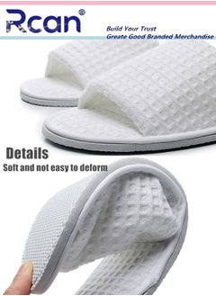 Rcan 5 Pairs Disposable Adult Guest Slippers, Open Toe Bulk Slippers, Multicolor Breathable Linen Slipper for Home, Hotel, Travel, SPA, Party  - Image 5