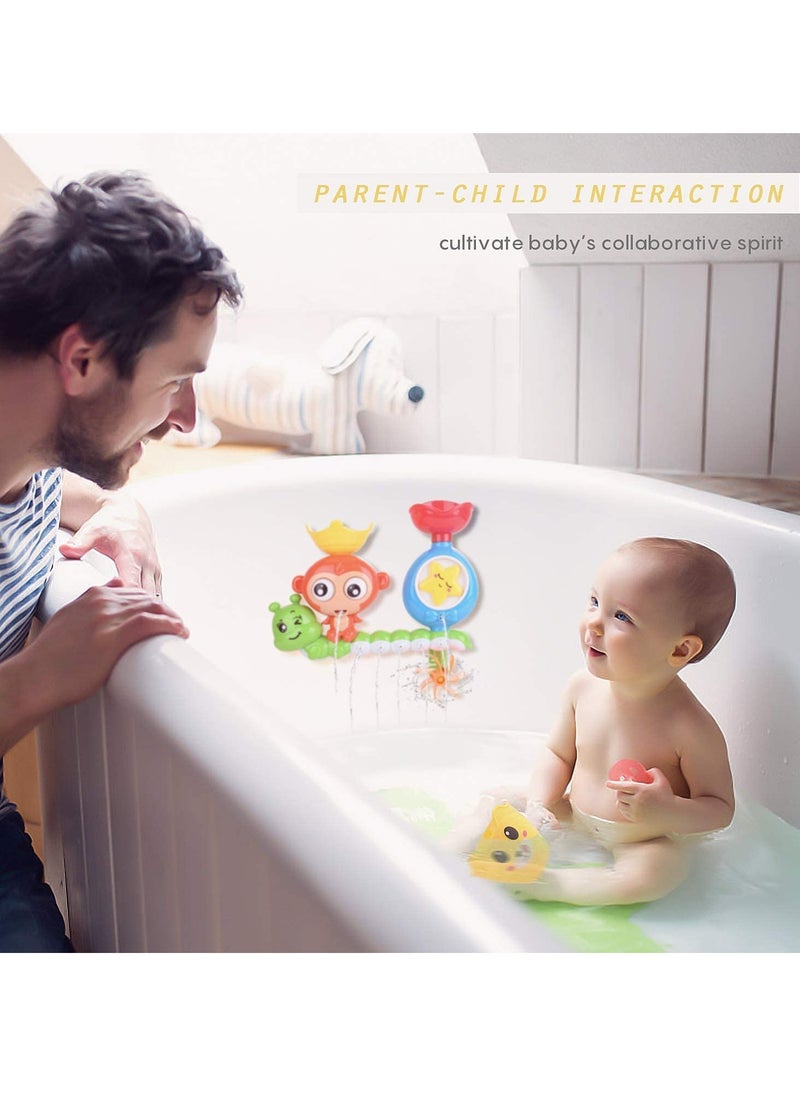 SYOSI - Bath Toy Bathtub Toy Waterfall Water Station with One Stackable Cups Fountain Water Shower Toy for Babies and Kids Gift - Image 1