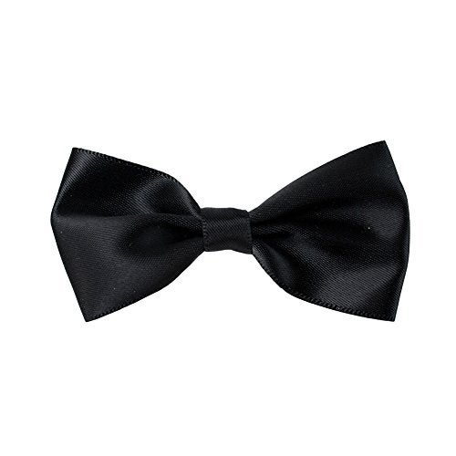 Dedila 50PCS Satin Grosgrain Ribbon Bow Ties Bows 2.8inch' Craft Projects for DIY Kids Hair Clips,Gift Packing Applique Embellishment (Black) - Image 1