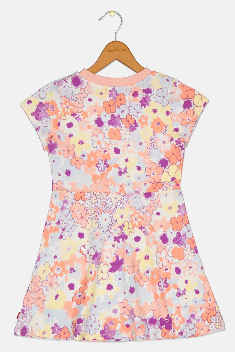 Levi's فستان مزخرف بالأزهار للبنات، متعدد الألوان - Image 3